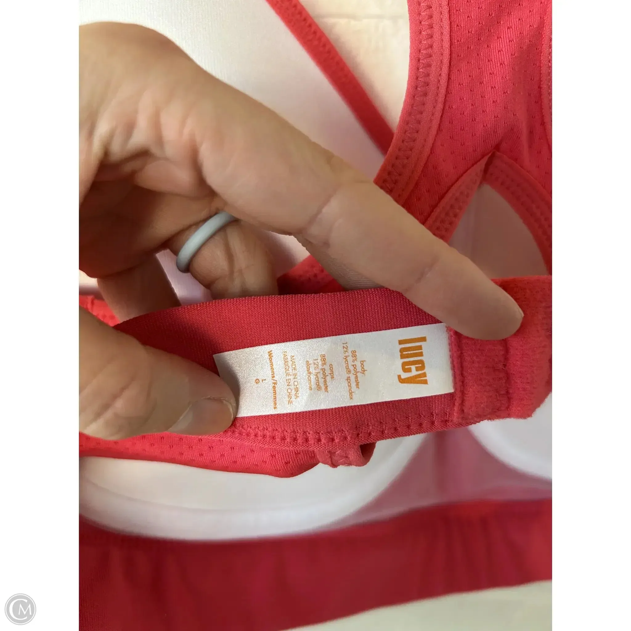 Athletic Bra By Lucy In Coral, Size: L