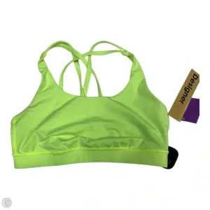 Athletic Bra By Lululemon In Yellow, Size: M