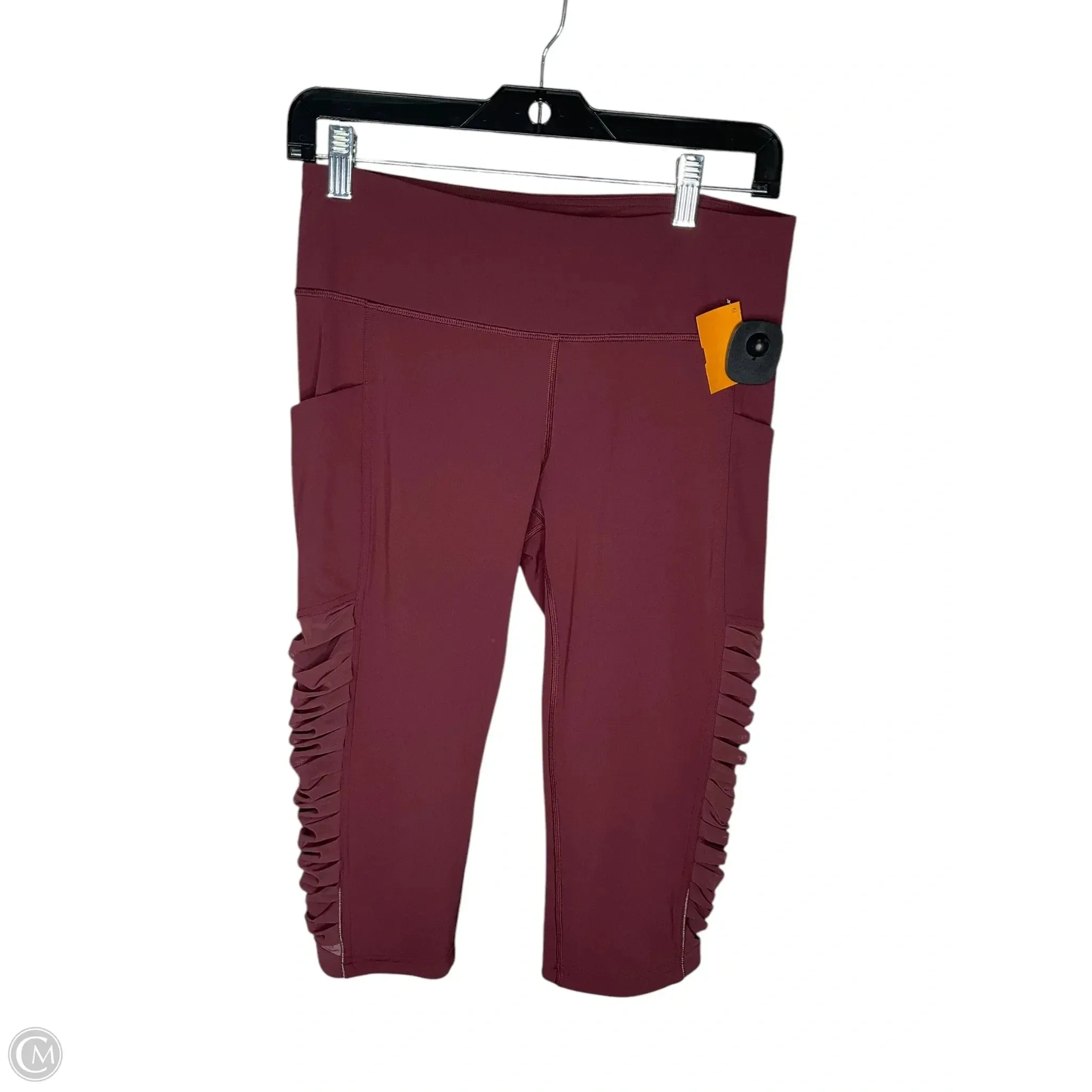 Athletic Capris By Lululemon In Maroon, Size: 8