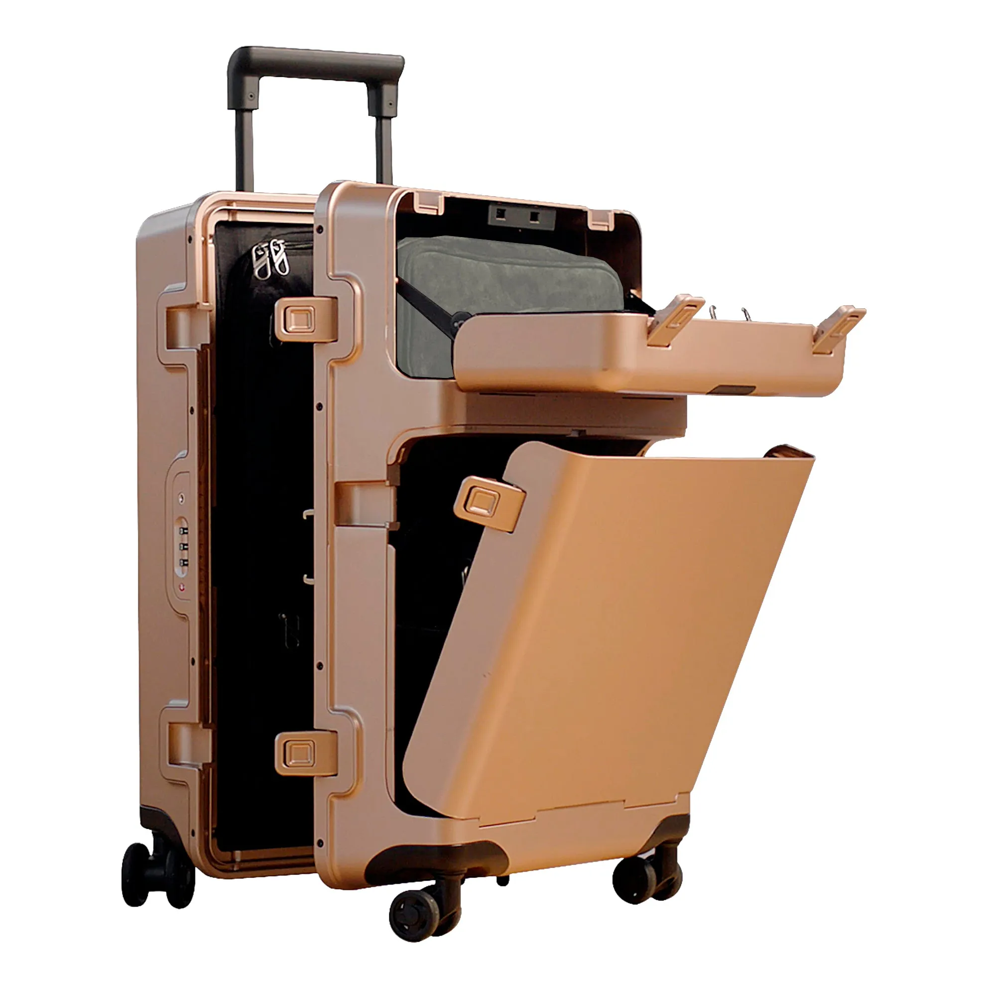 Barmes Carry-on Luggage including Laptop Satchel, Essentials Bag, Sorted Case