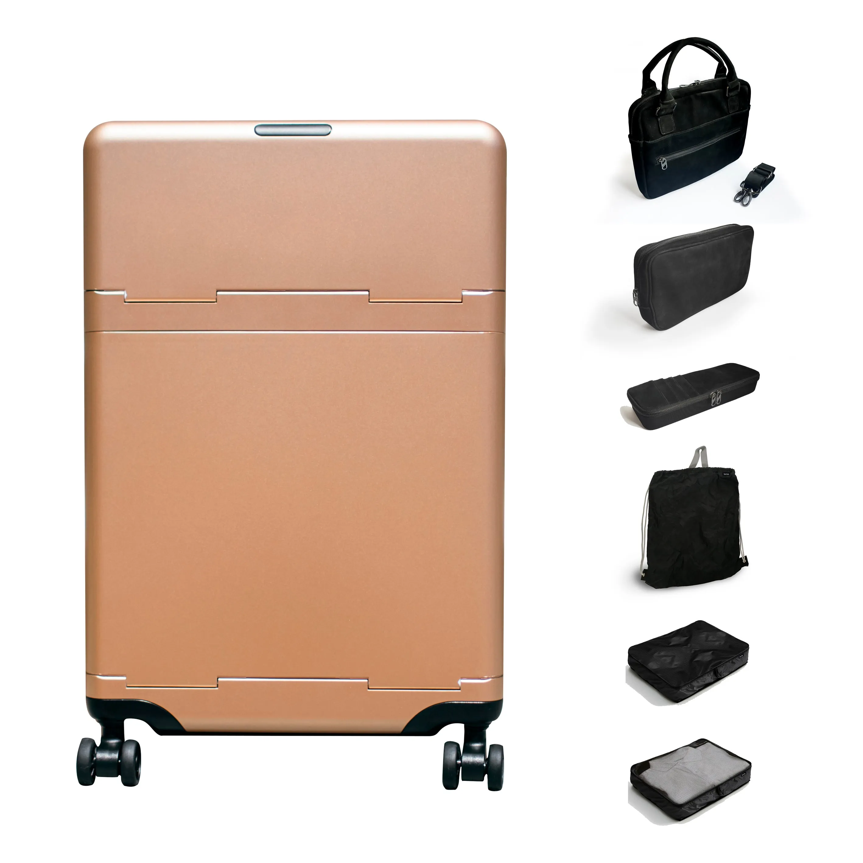 Barmes Carry-on Luggage including Laptop Satchel, Essentials Bag, Sorted Case
