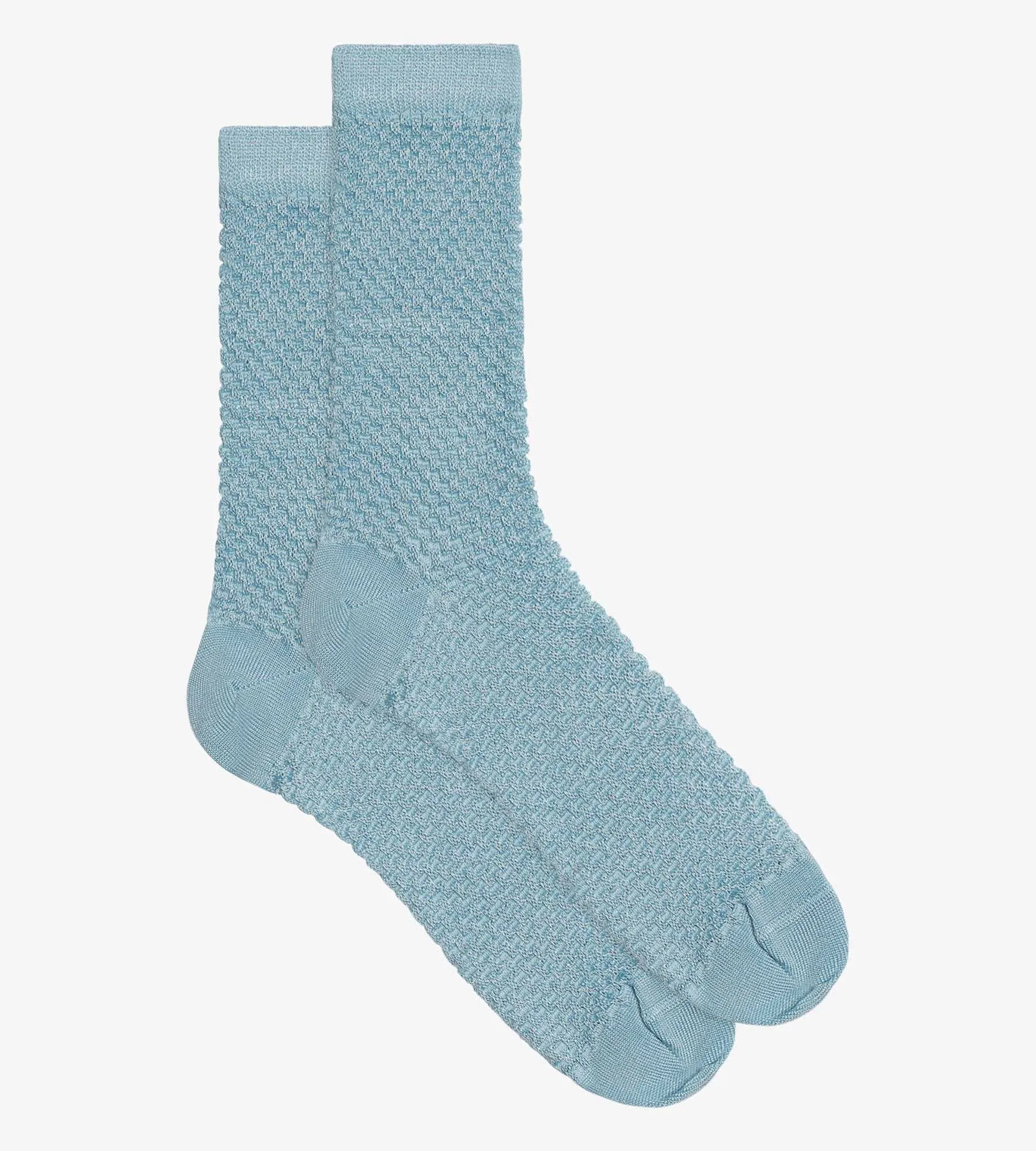 Blue embossed effect viscose socks Dim Style shirt