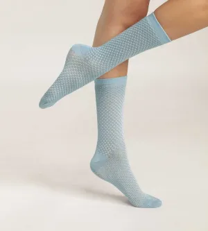 Blue embossed effect viscose socks Dim Style shirt