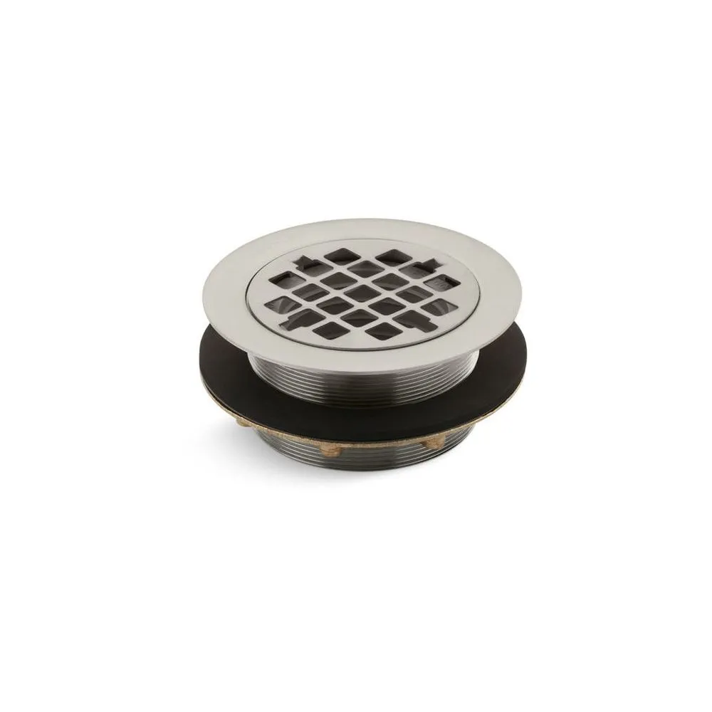 Brass Shower Drain in Vibrant Brushed Nickel-K-9132-BN