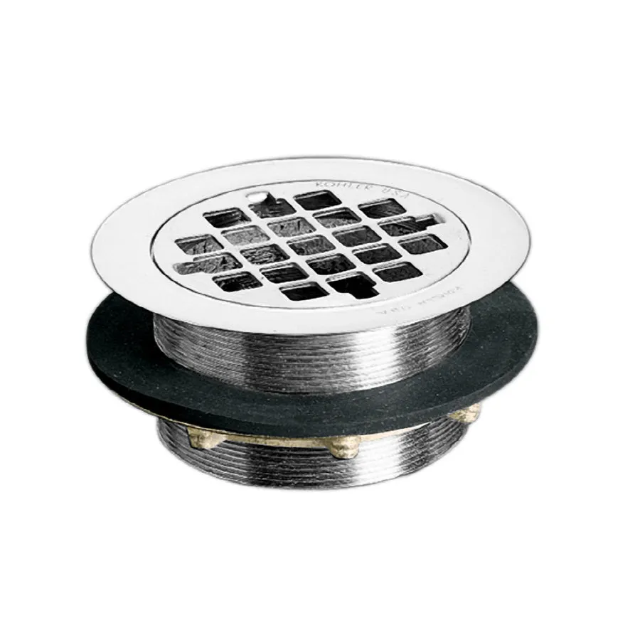 Brass Shower Drain in Vibrant Polished Nickel-K-9132-SN