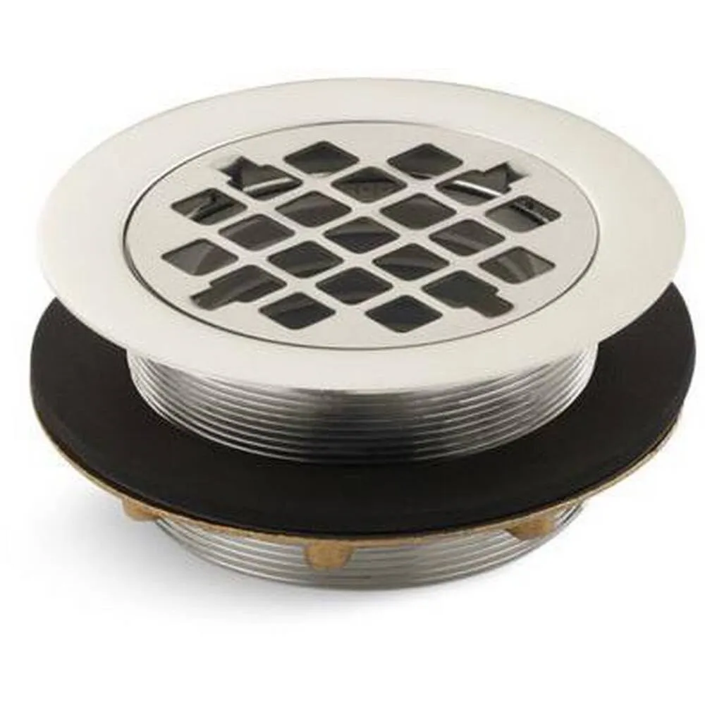 Brass Shower Drain in Vibrant Polished Nickel-K-9132-SN