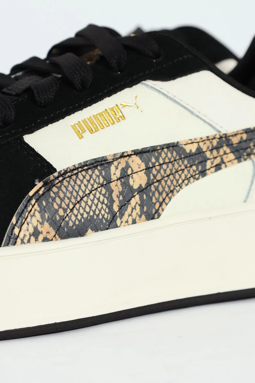 Carina Street Snake Chic Sneaker - White/Black