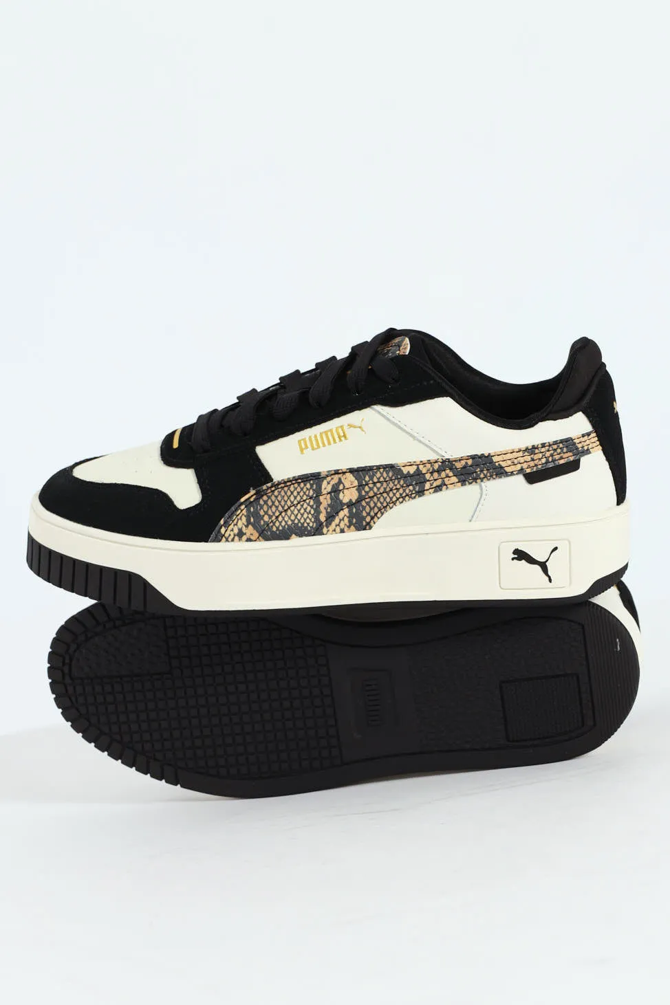 Carina Street Snake Chic Sneaker - White/Black