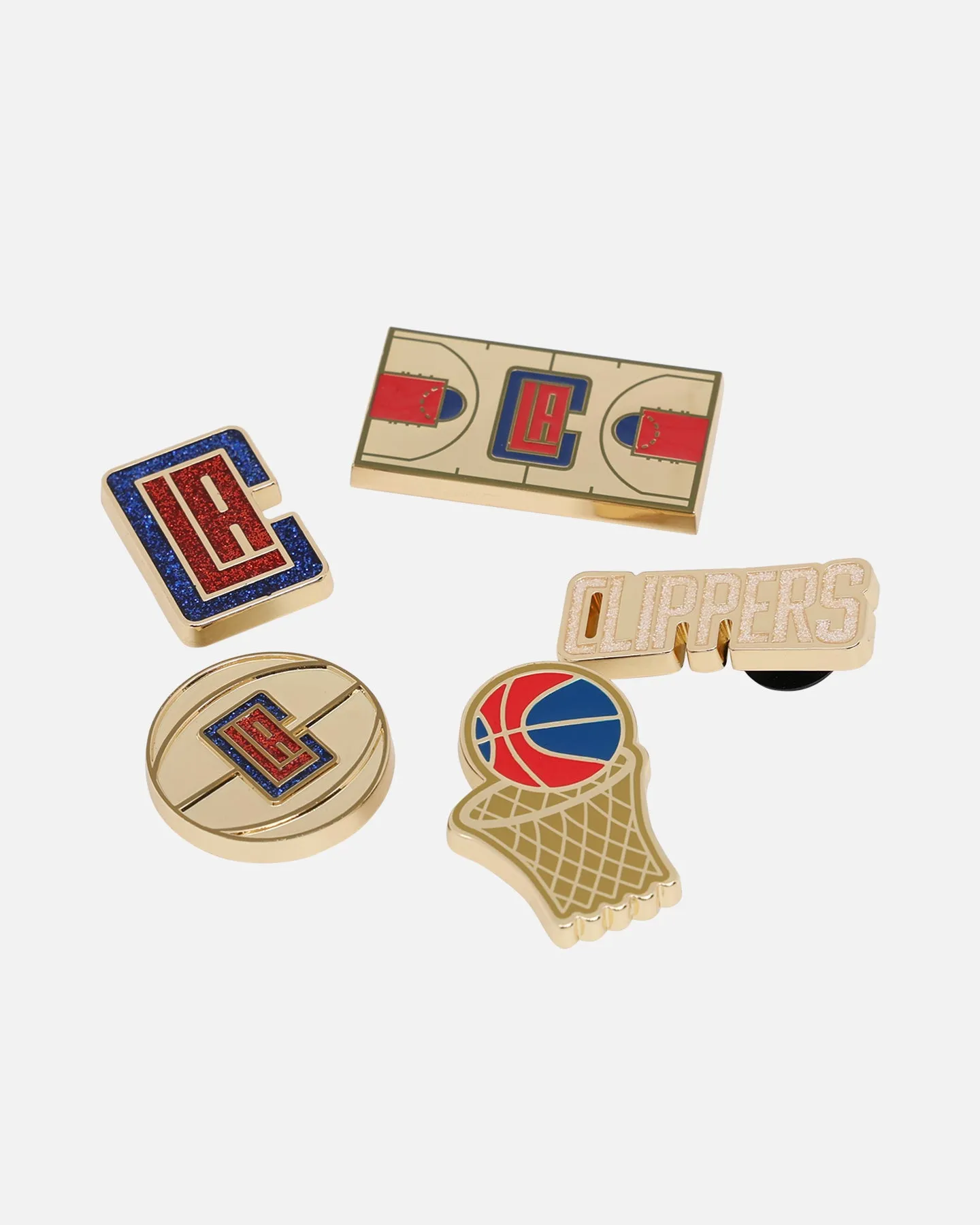 Crocs Los Angeles Clippers 5 Pack Jibbitz Charms Multi