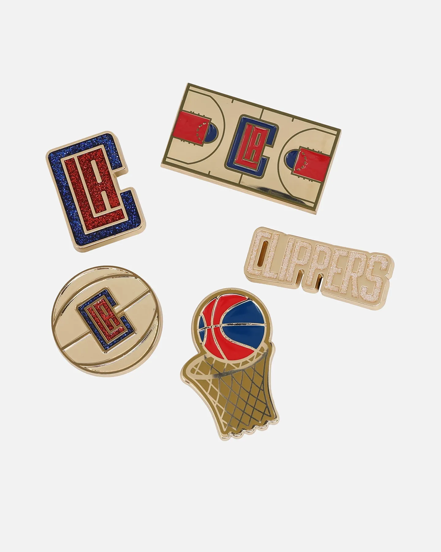 Crocs Los Angeles Clippers 5 Pack Jibbitz Charms Multi