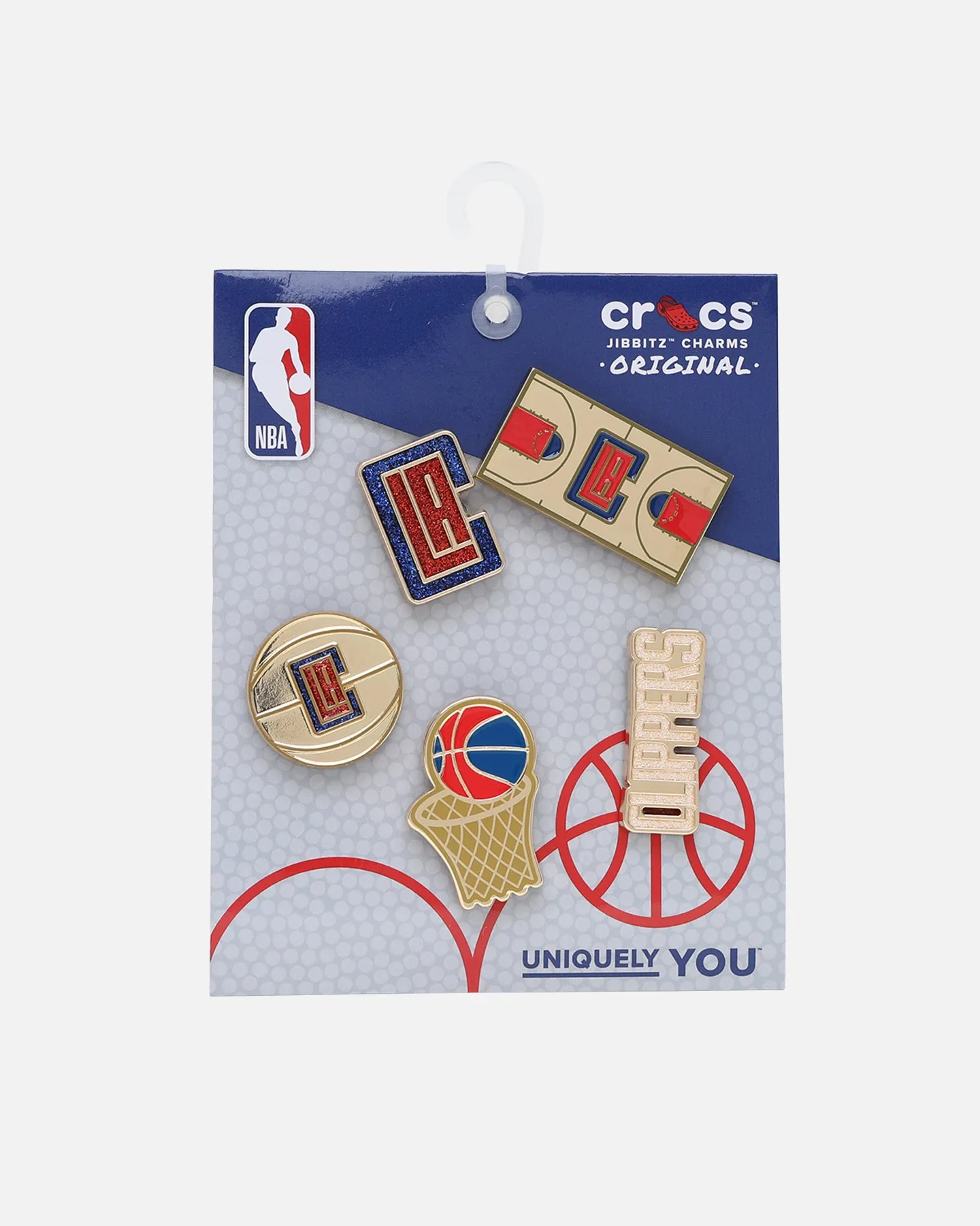Crocs Los Angeles Clippers 5 Pack Jibbitz Charms Multi