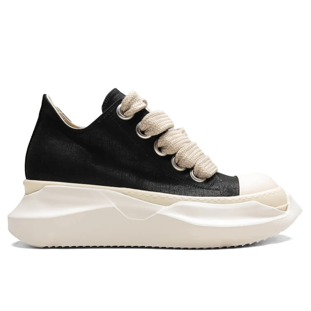 Denim Jumbo Laces Abstract Low Sneaks - Black/Milk