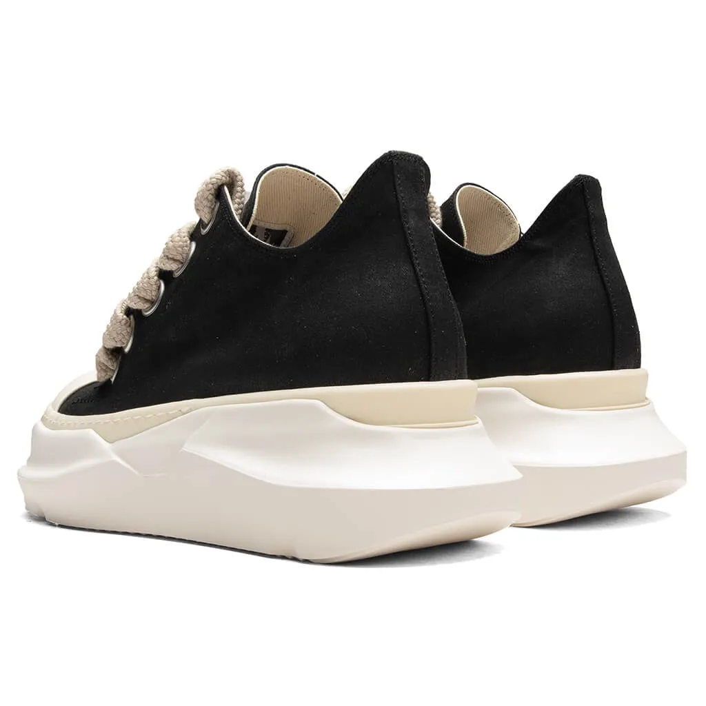 Denim Jumbo Laces Abstract Low Sneaks - Black/Milk