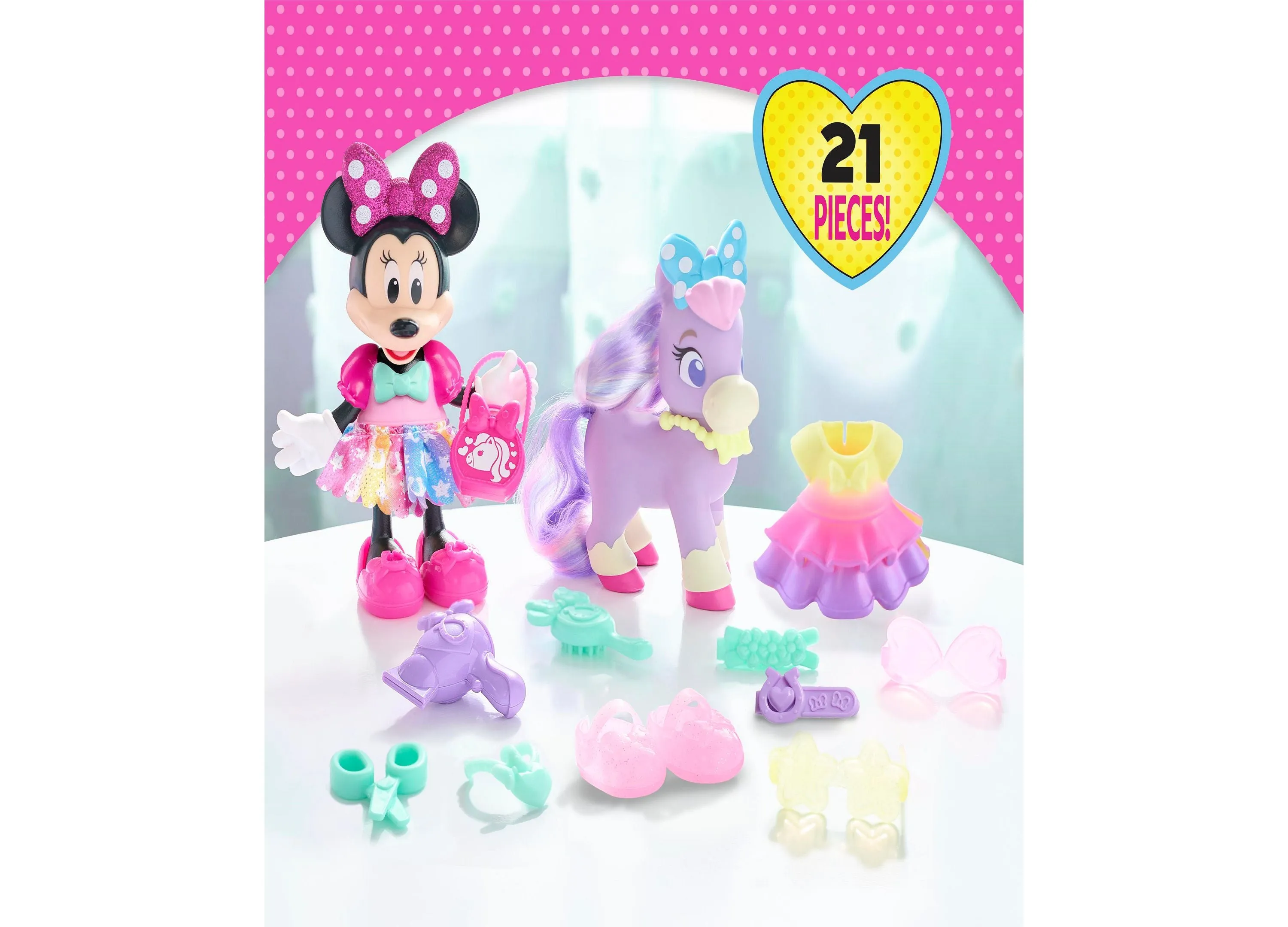 Disney Junior Minnie Mouse Groom Glam Pony Playset