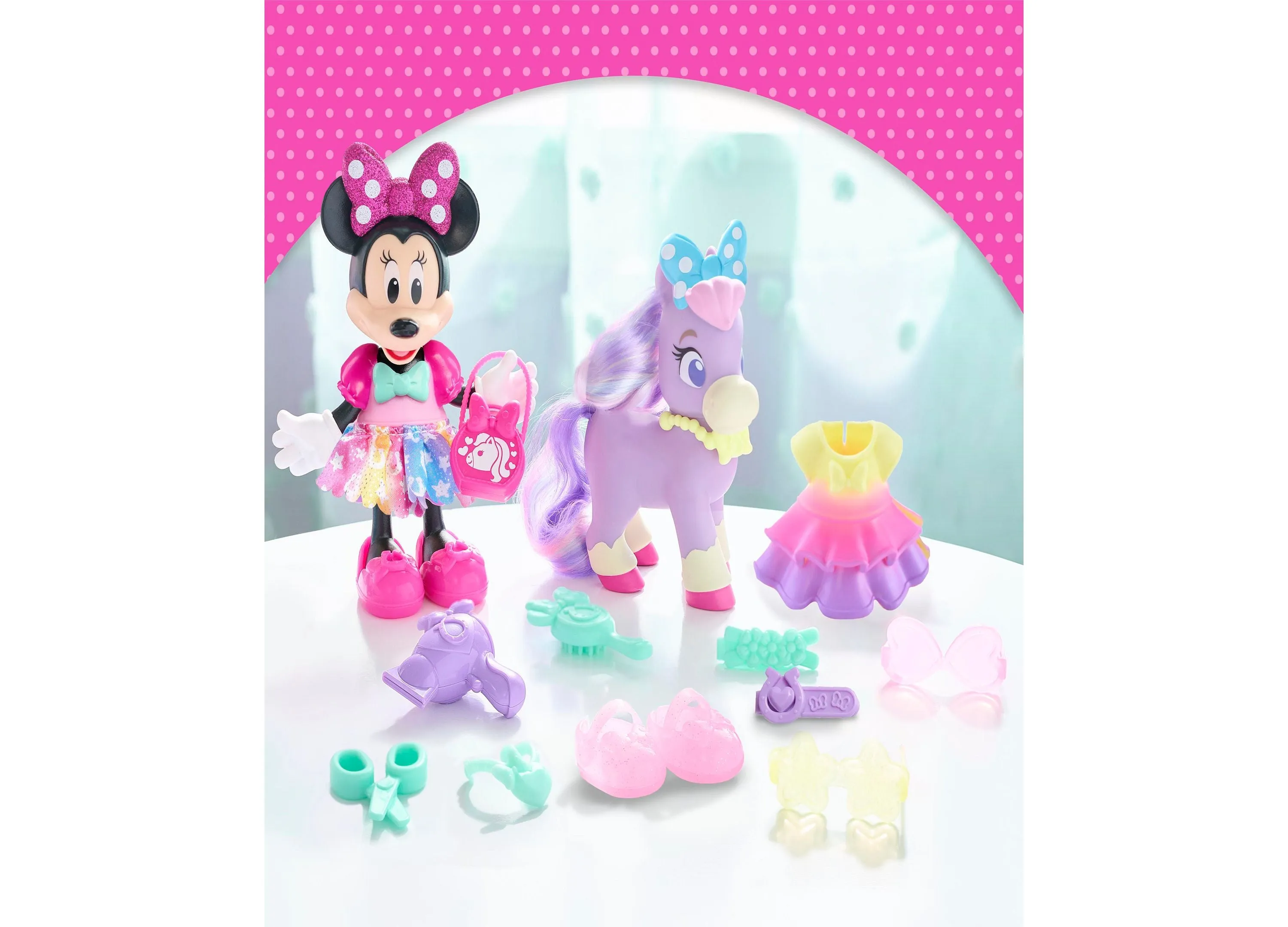 Disney Junior Minnie Mouse Groom Glam Pony Playset