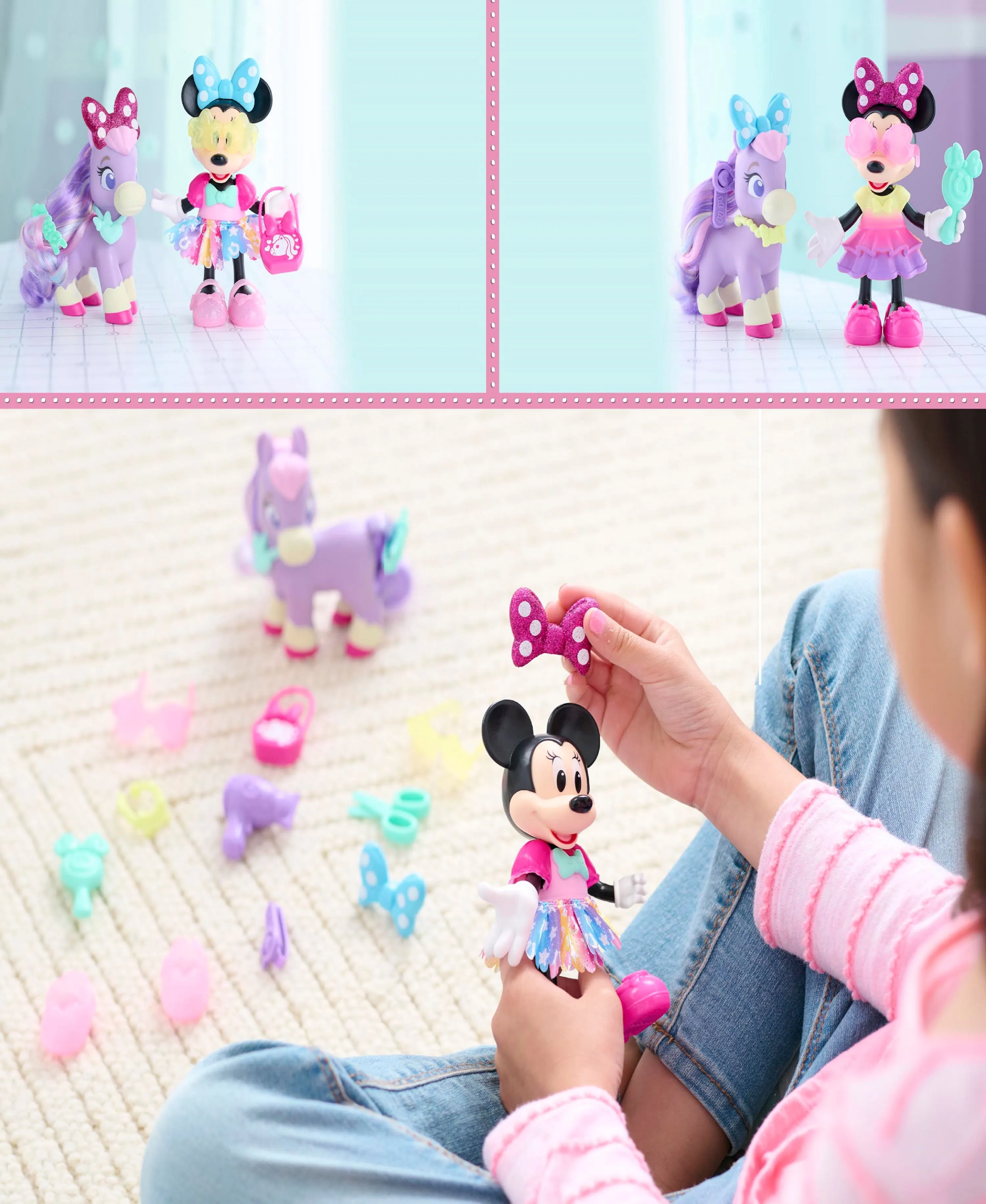 Disney Junior Minnie Mouse Groom Glam Pony Playset