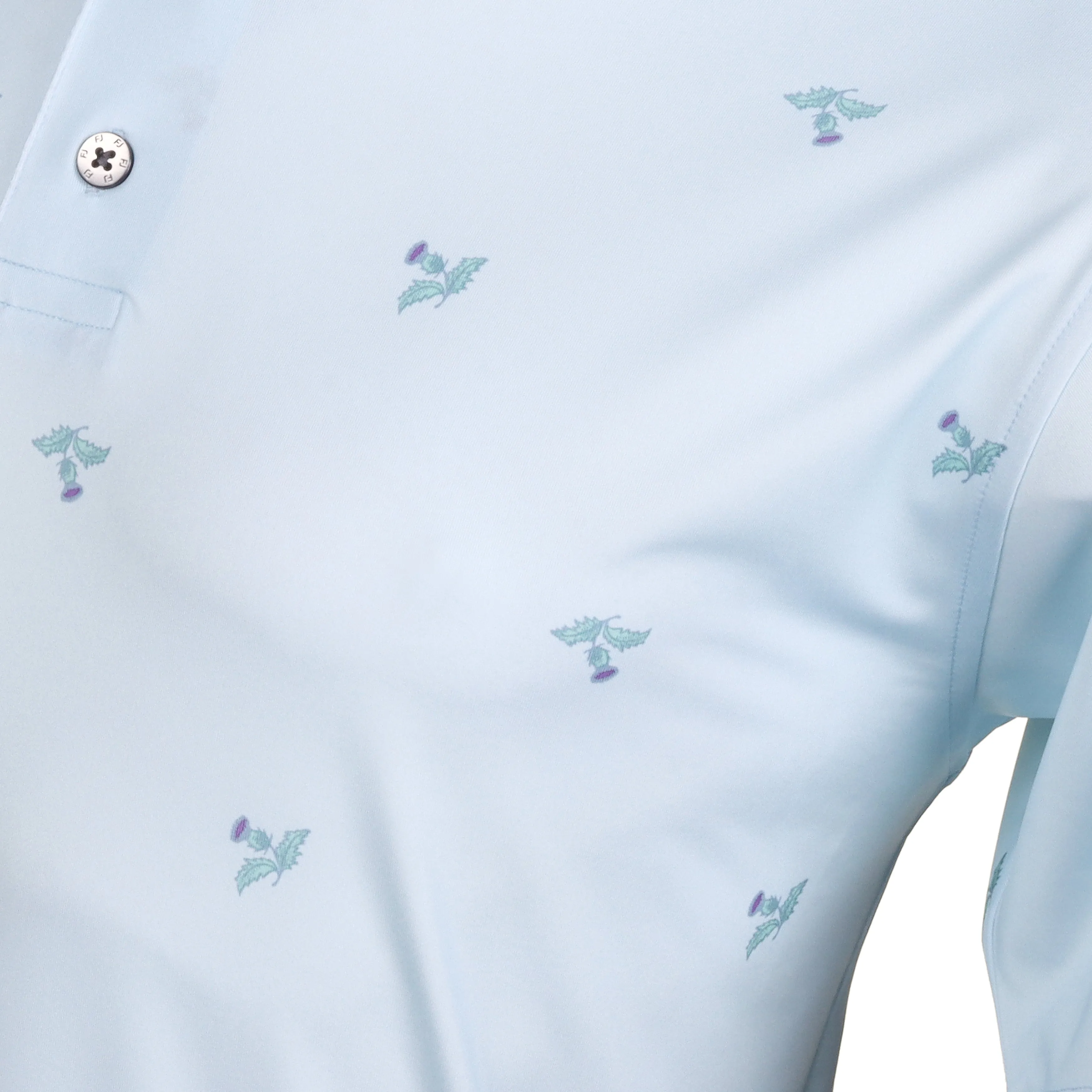 FootJoy Thistle Print Lisle Golf Shirt
