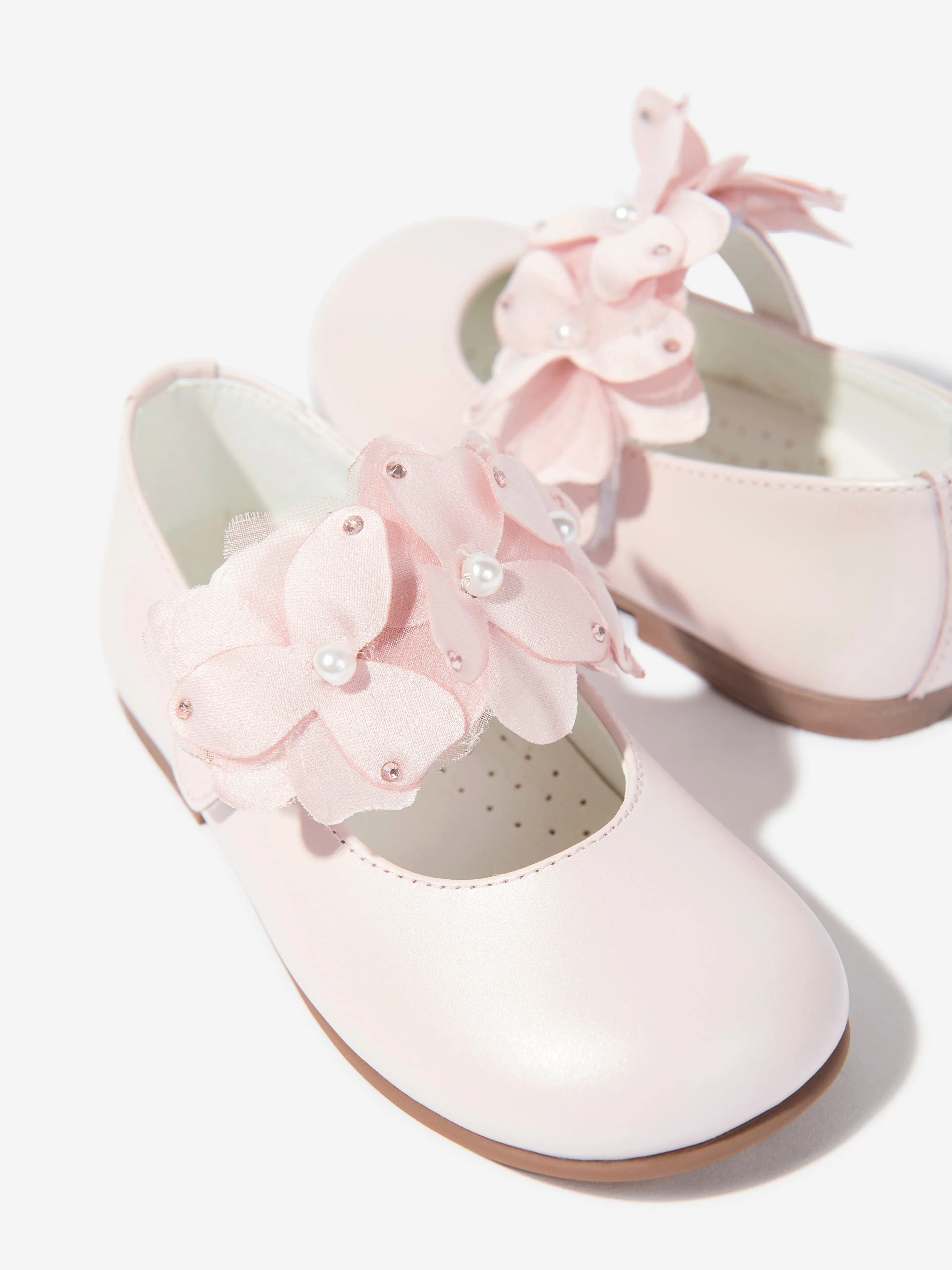 Girls Flower Shoes in Pink