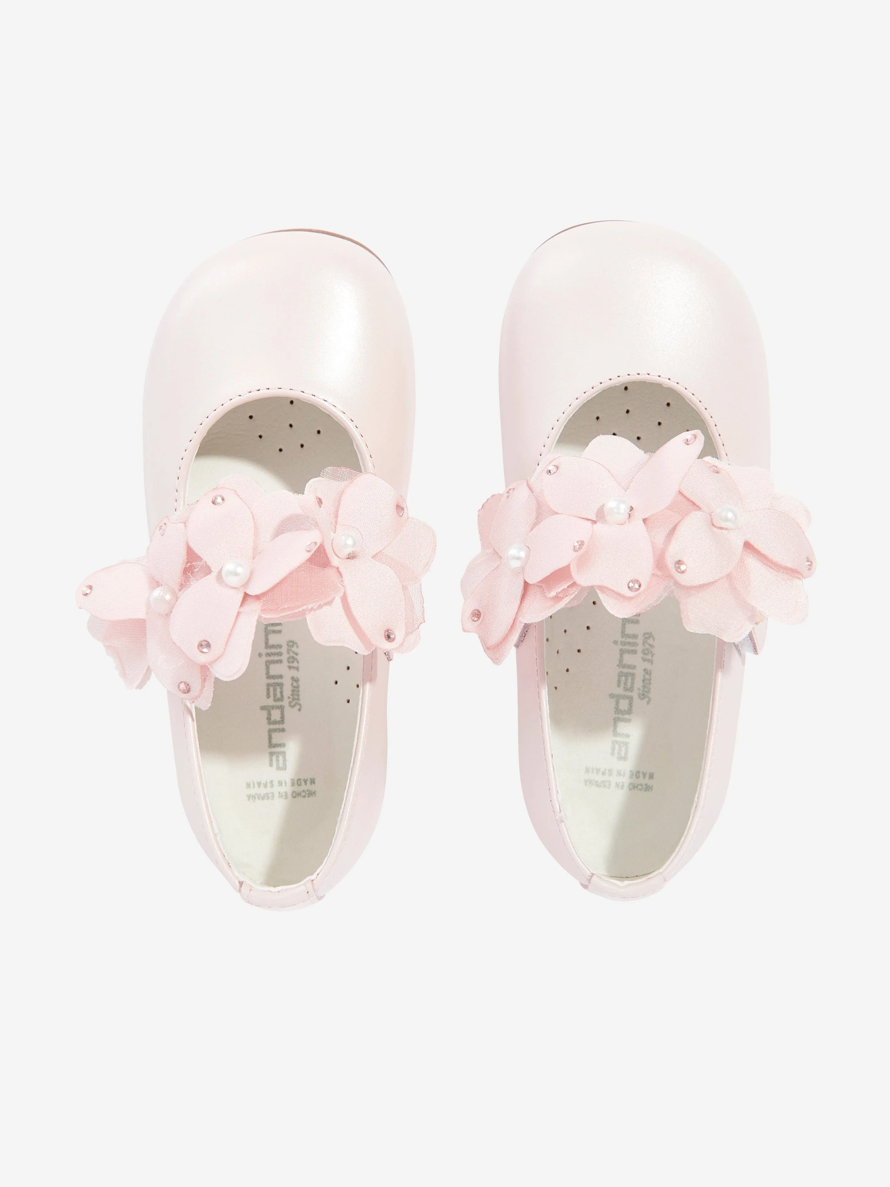 Girls Flower Shoes in Pink