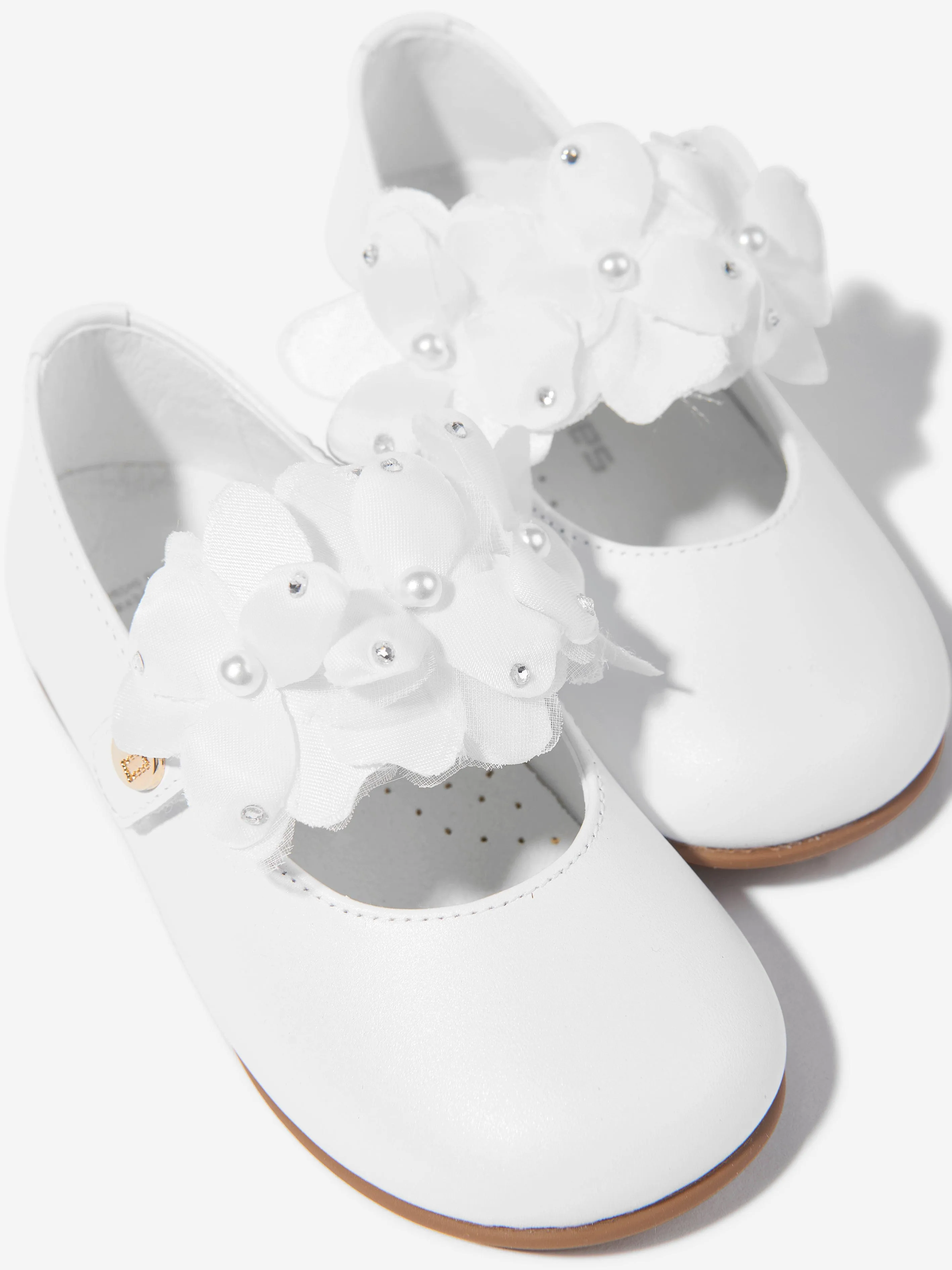 Girls Flower Shoes in White