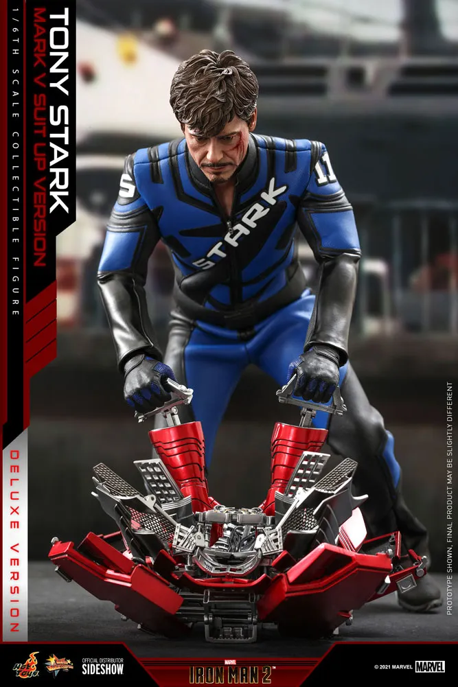 Hot Toys Sixth Scale Figure - Tony Stark (Mark V Suit Up Version) Deluxe Ver. - (Iron Man 2)