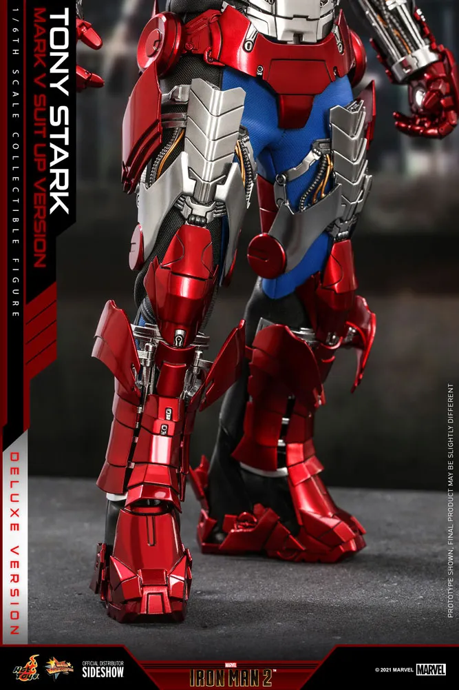 Hot Toys Sixth Scale Figure - Tony Stark (Mark V Suit Up Version) Deluxe Ver. - (Iron Man 2)