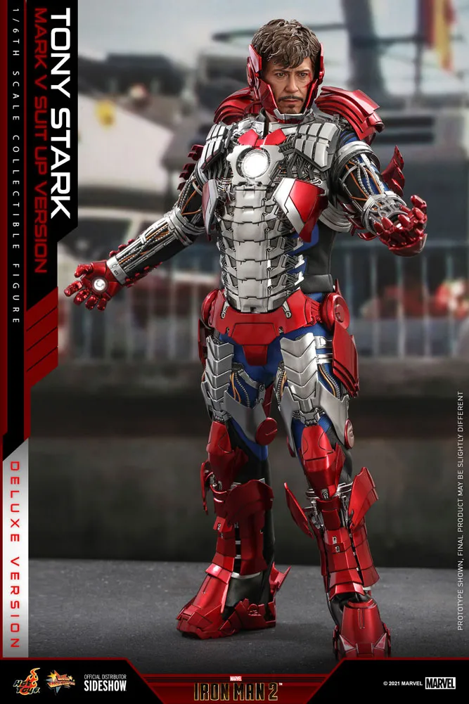 Hot Toys Sixth Scale Figure - Tony Stark (Mark V Suit Up Version) Deluxe Ver. - (Iron Man 2)