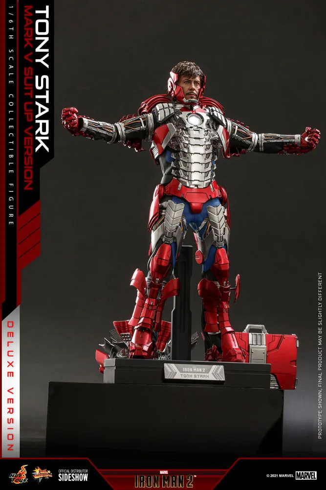Hot Toys Sixth Scale Figure - Tony Stark (Mark V Suit Up Version) Deluxe Ver. - (Iron Man 2)
