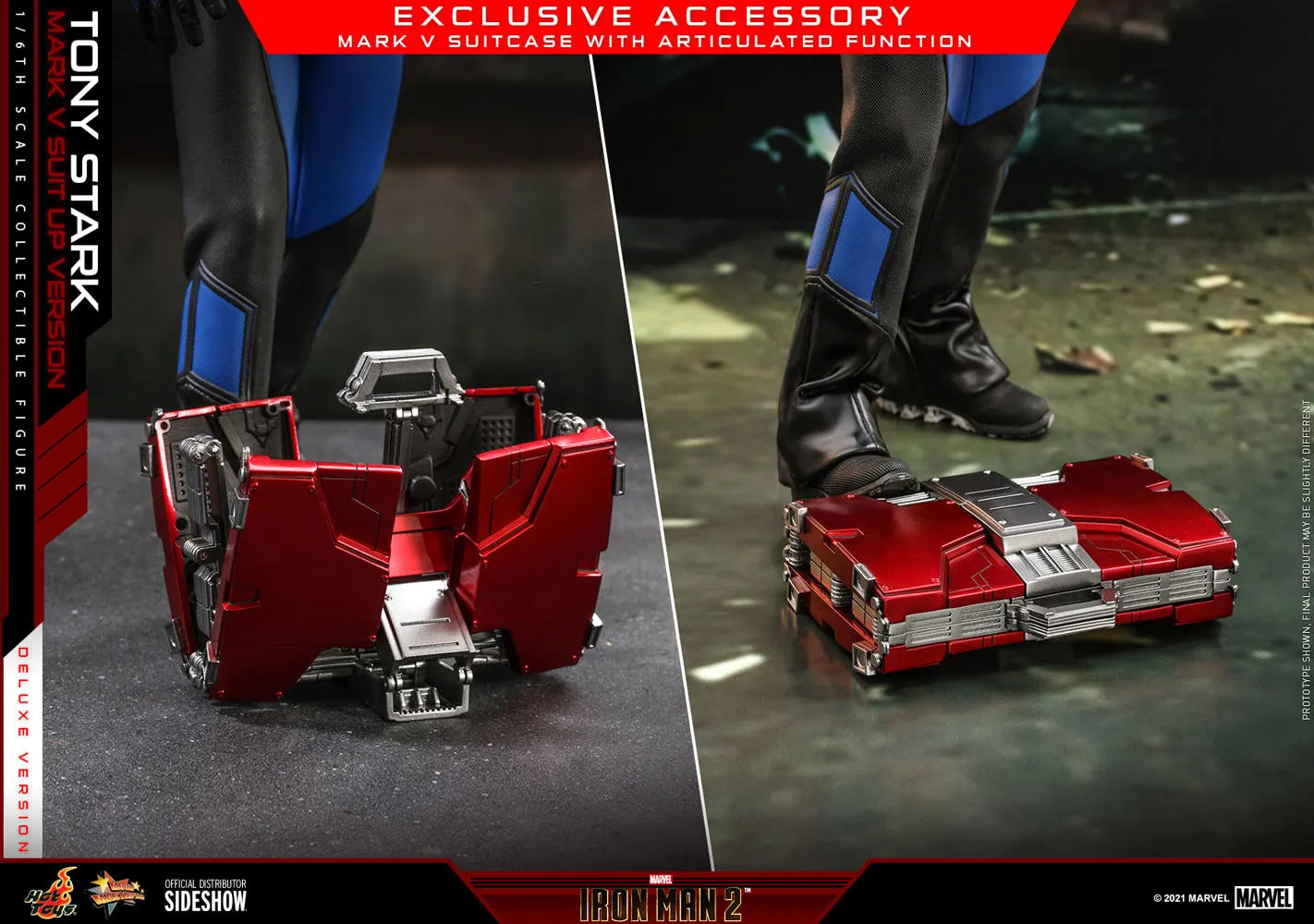 Hot Toys Sixth Scale Figure - Tony Stark (Mark V Suit Up Version) Deluxe Ver. - (Iron Man 2)