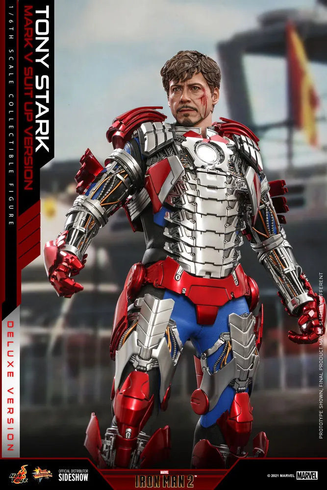 Hot Toys Sixth Scale Figure - Tony Stark (Mark V Suit Up Version) Deluxe Ver. - (Iron Man 2)
