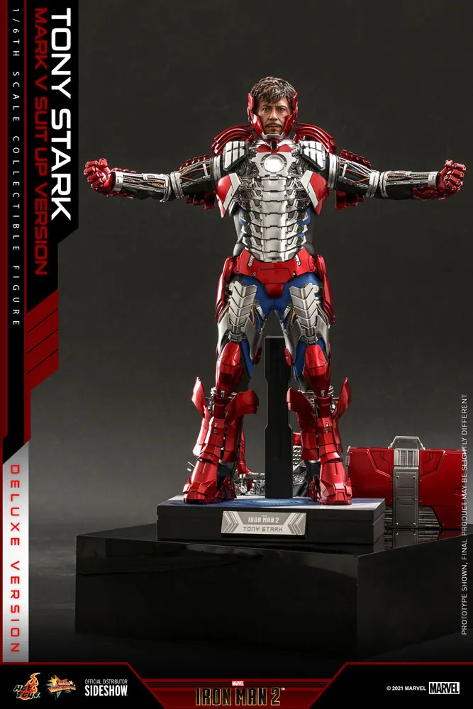 Hot Toys Sixth Scale Figure - Tony Stark (Mark V Suit Up Version) Deluxe Ver. - (Iron Man 2)