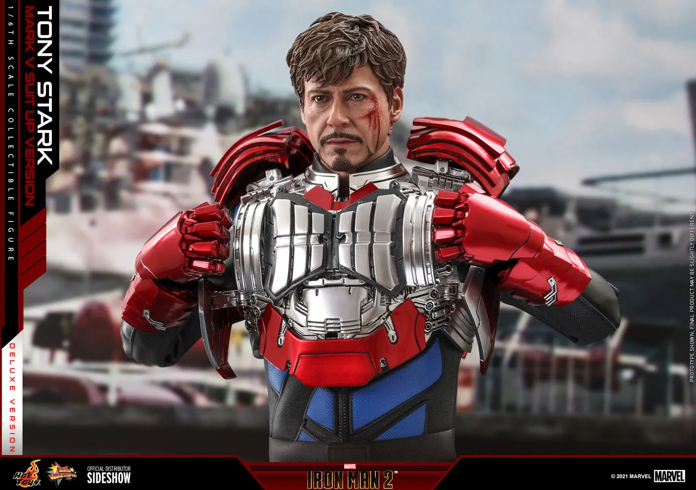 Hot Toys Sixth Scale Figure - Tony Stark (Mark V Suit Up Version) Deluxe Ver. - (Iron Man 2)