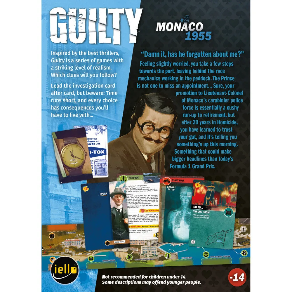 IELLO Guilty: Monaco 1955 Cooperative Deduction Board Game