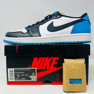 Jordan 1 Retro Low OG Black Dark Powder Blue