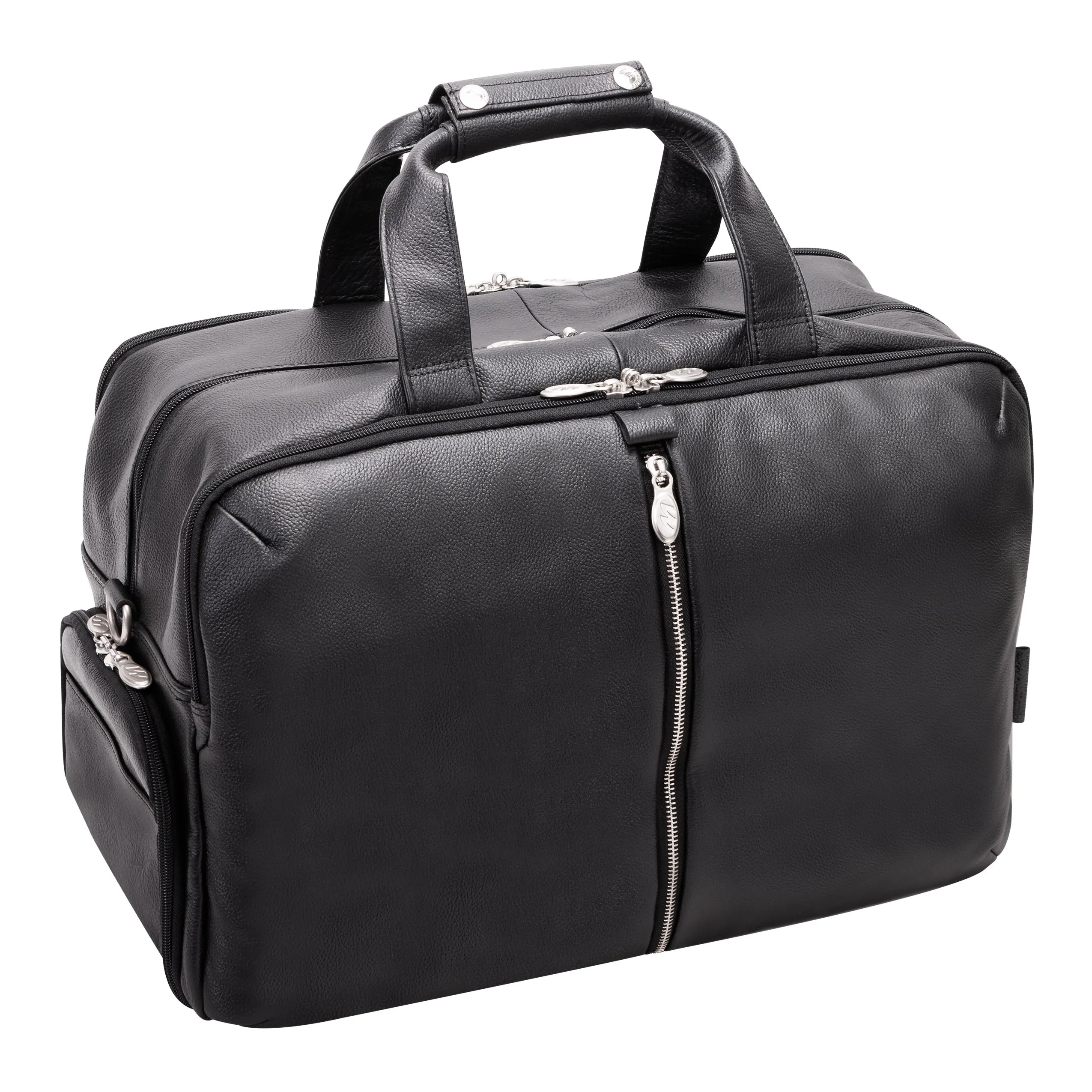 McKlein USA Avondale 22" Leather Triple Compartment Carry-All Travel Laptop Duffel