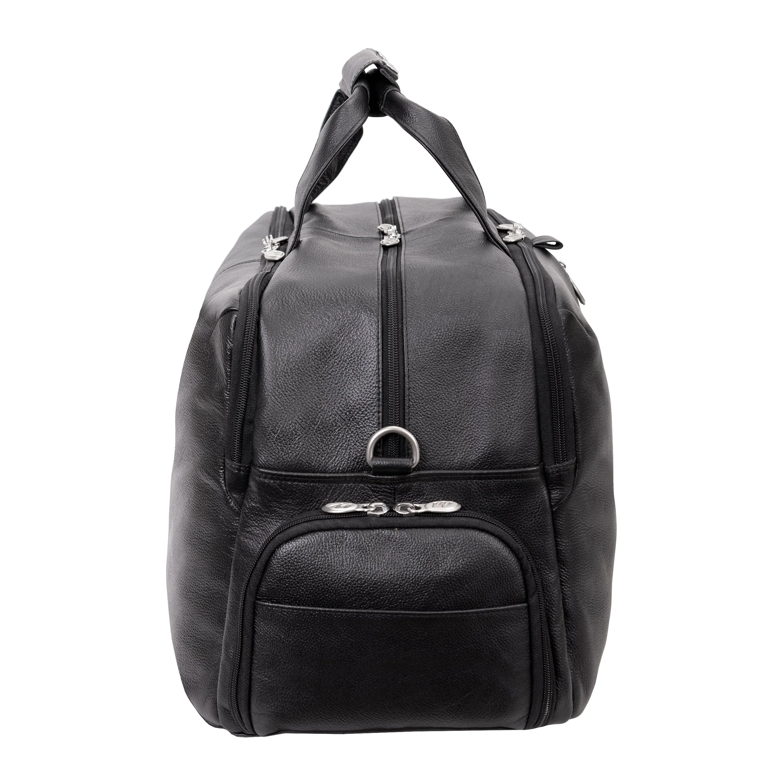 McKlein USA Avondale 22" Leather Triple Compartment Carry-All Travel Laptop Duffel