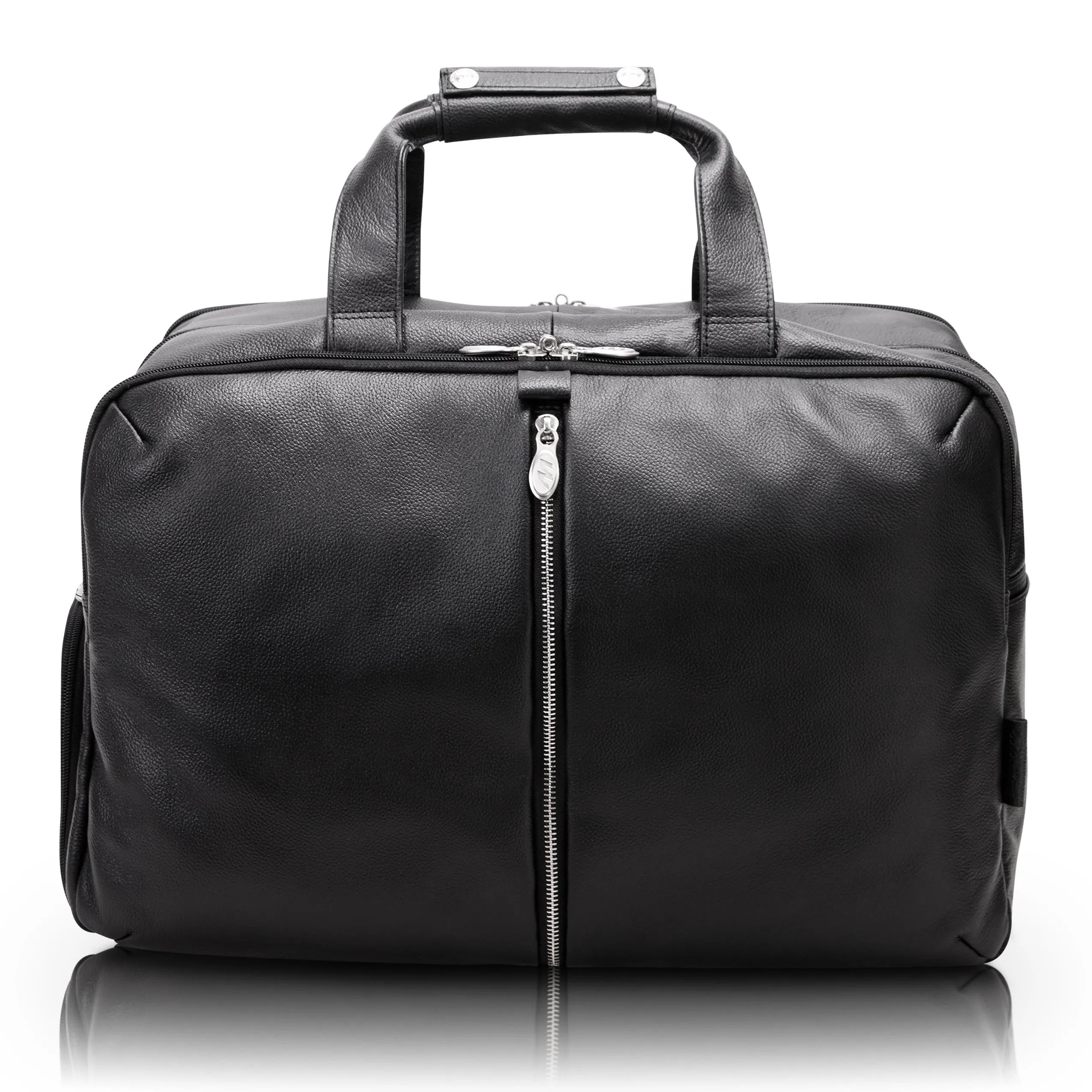 McKlein USA Avondale 22" Leather Triple Compartment Carry-All Travel Laptop Duffel