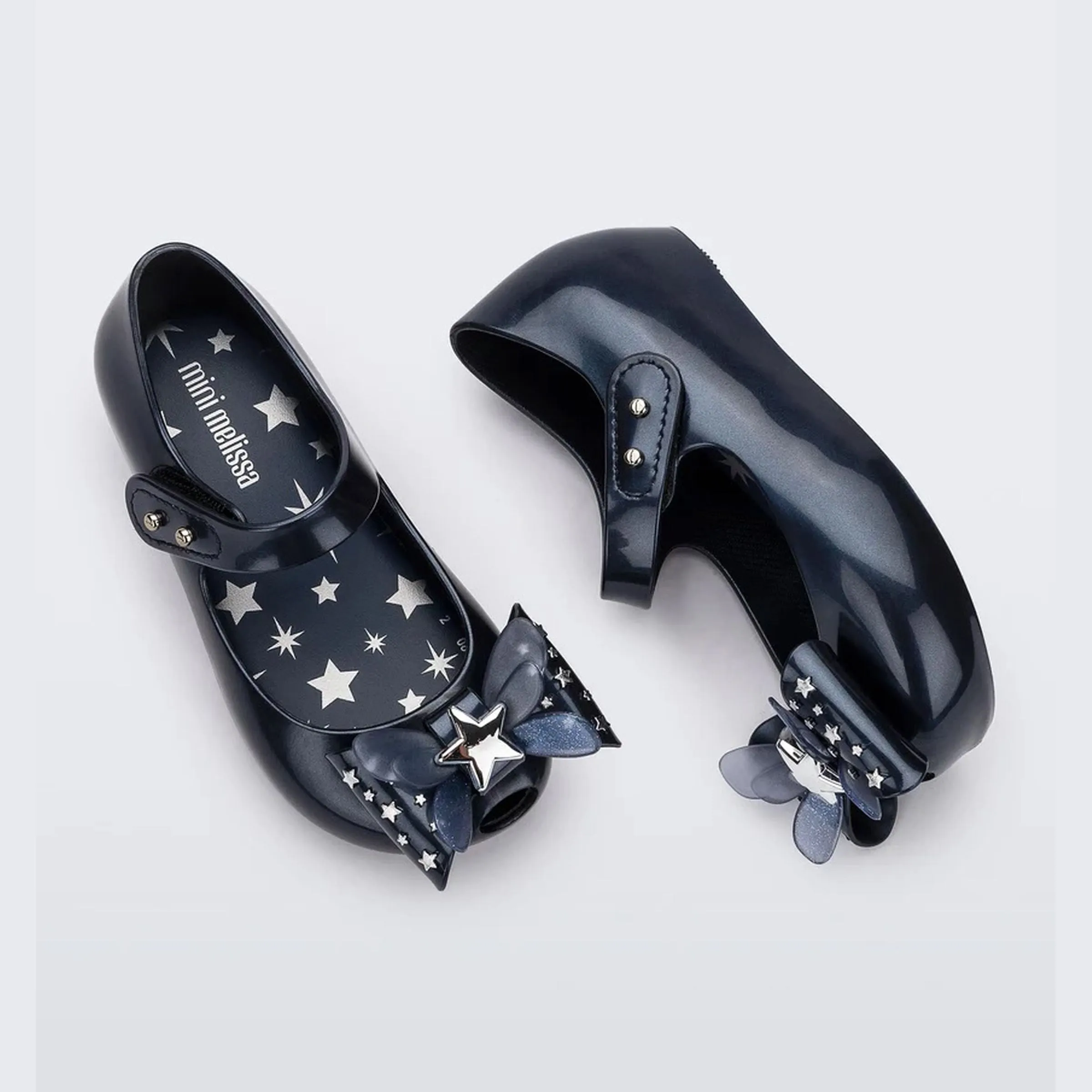Metallic Blue Ballet Flat