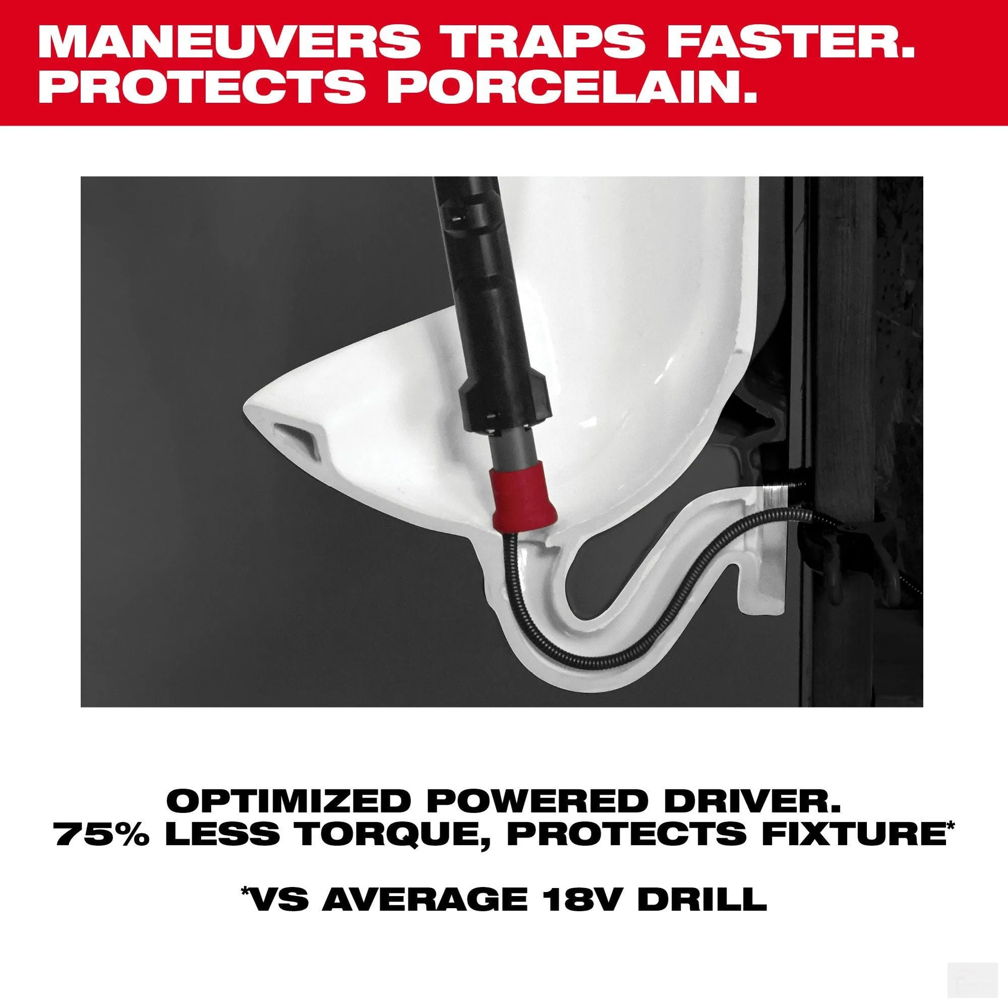 Milwaukee M12™ TRAPSNAKE™ 4'ft Urinal Auger (3574-21)