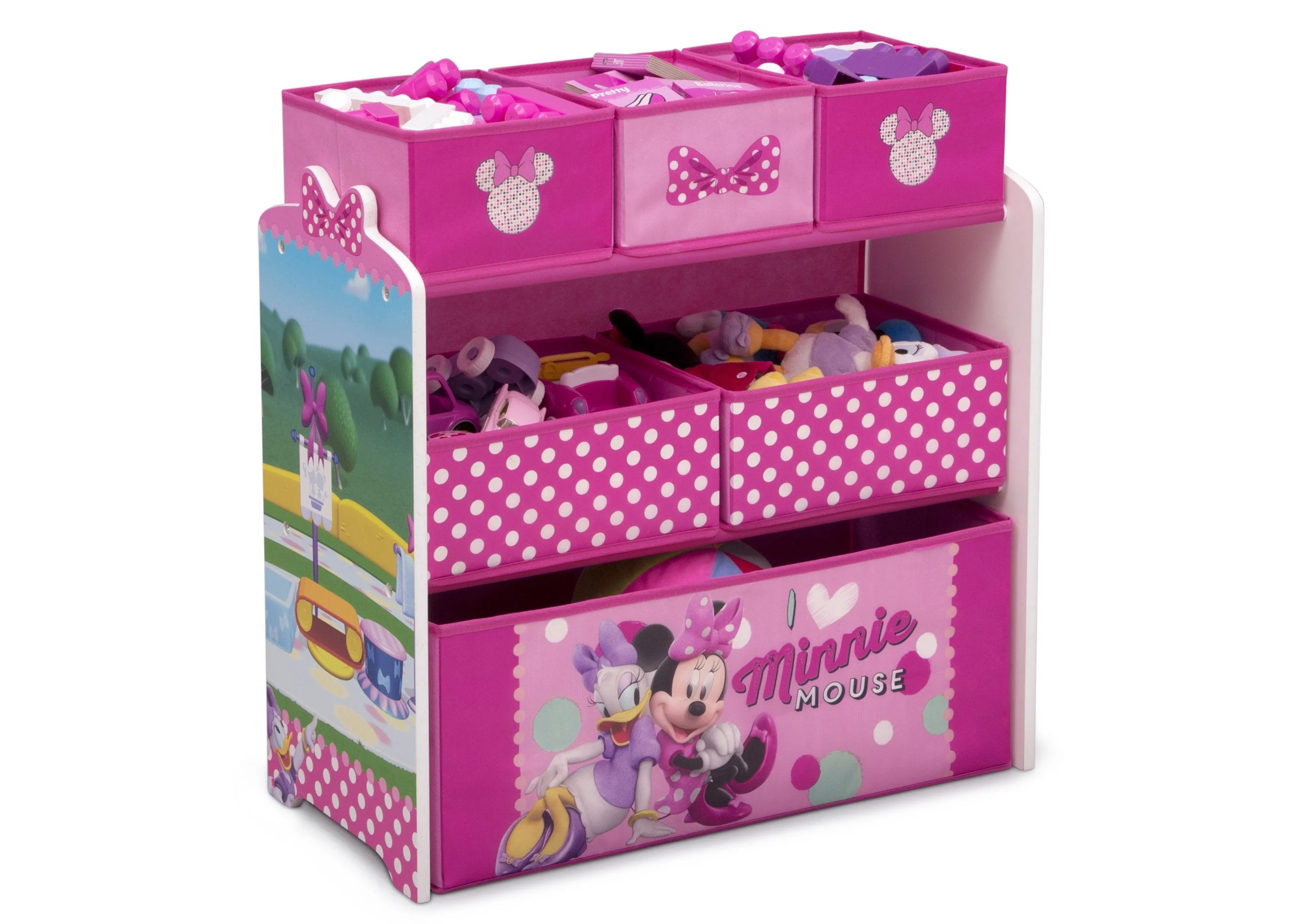 Minnie Mouse Design and Store 6 Bin Toy Organizer