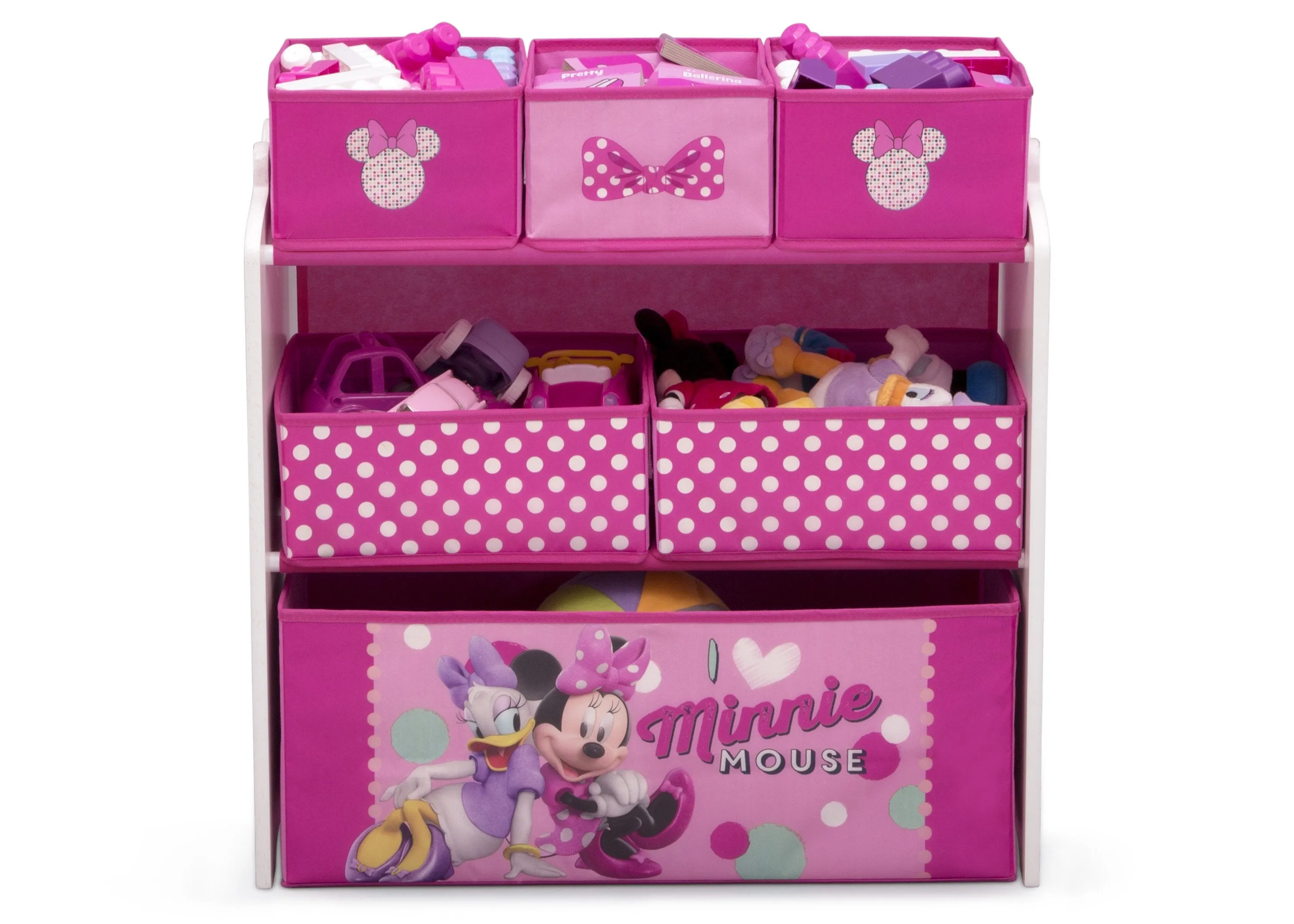 Minnie Mouse Design and Store 6 Bin Toy Organizer