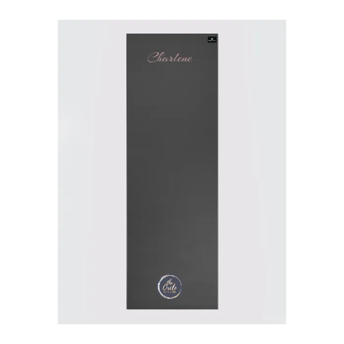 Personalised Yoga Mat 6mm With Custom Design - Graphite Grey