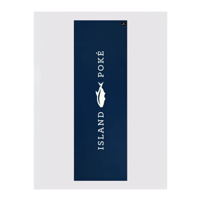 Personalised Yoga Mat 6mm With Custom Design - Navy Blue