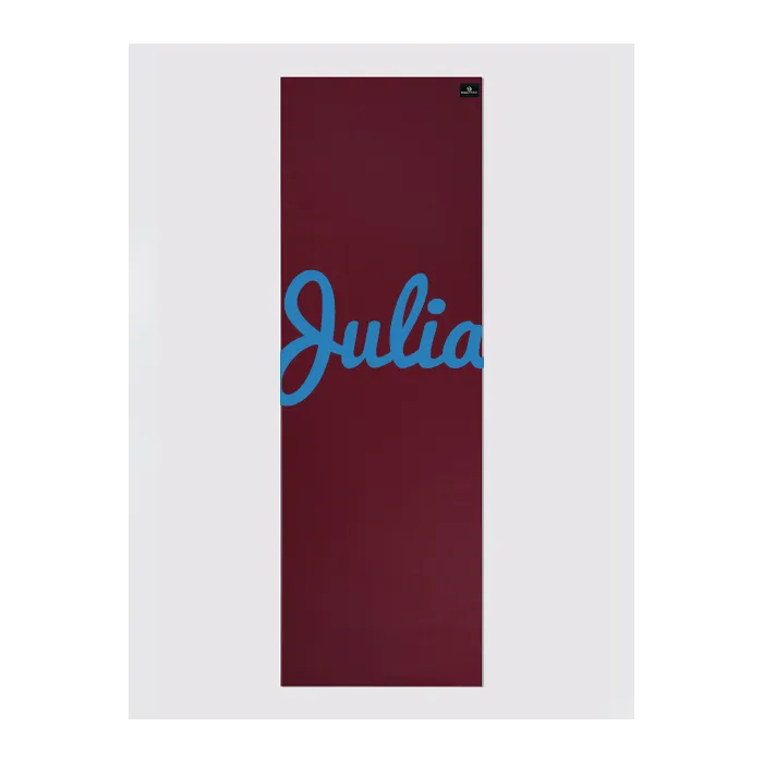 Personalised Yoga Mat 6mm With Custom Design - Raspberry