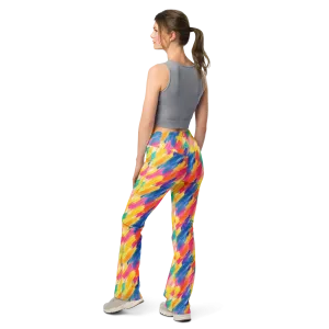 Rainbow Brush Flare leggings