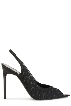 Saint Laurent Logo Monogram High Heel Sandals