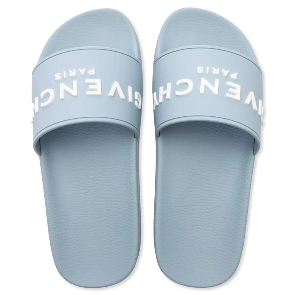 Slide Flat Sandals - Sky Blue