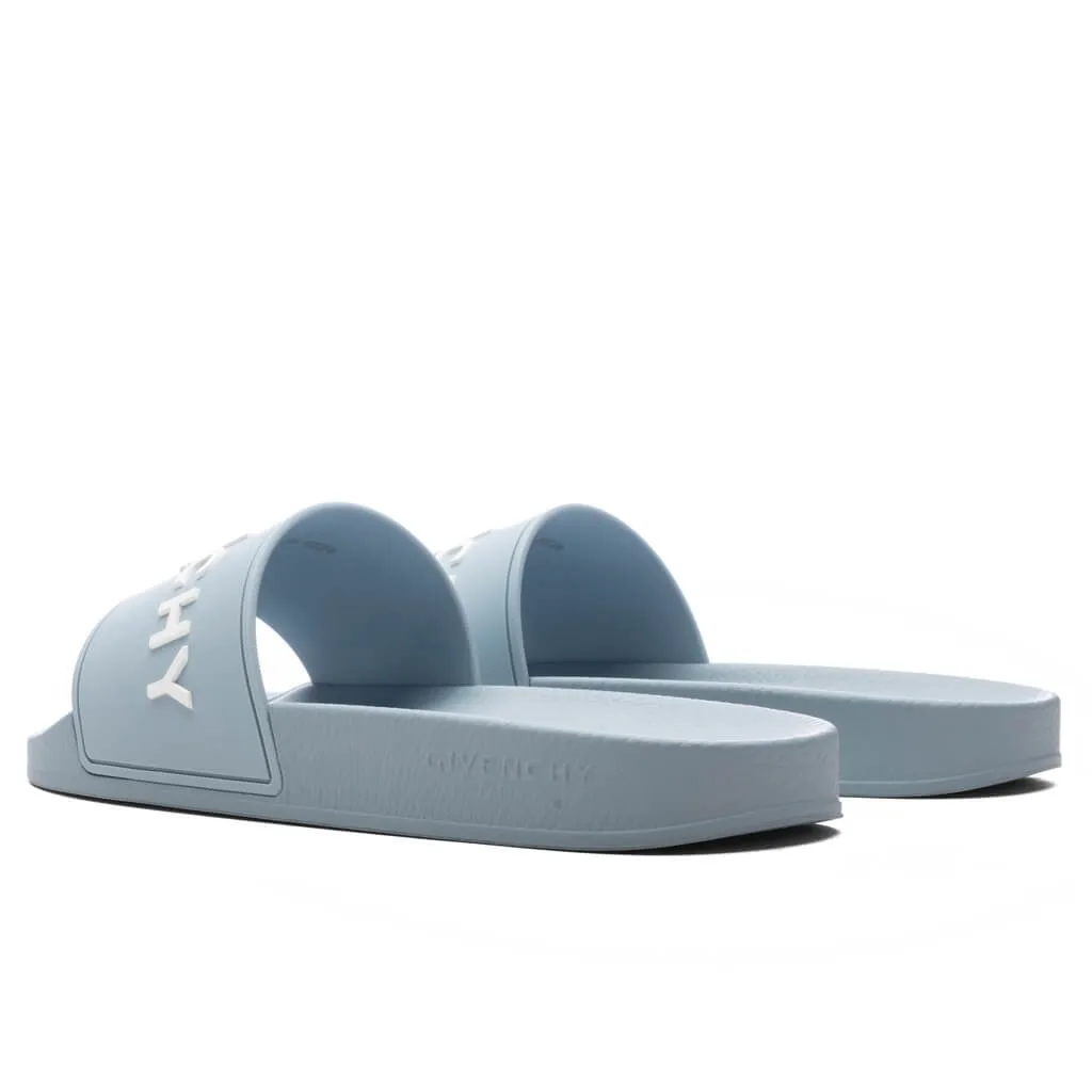 Slide Flat Sandals - Sky Blue