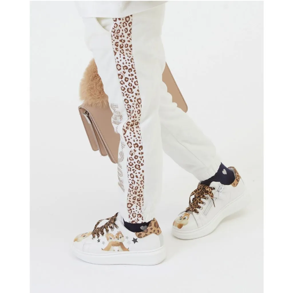 White Chipmunks Print Shoes