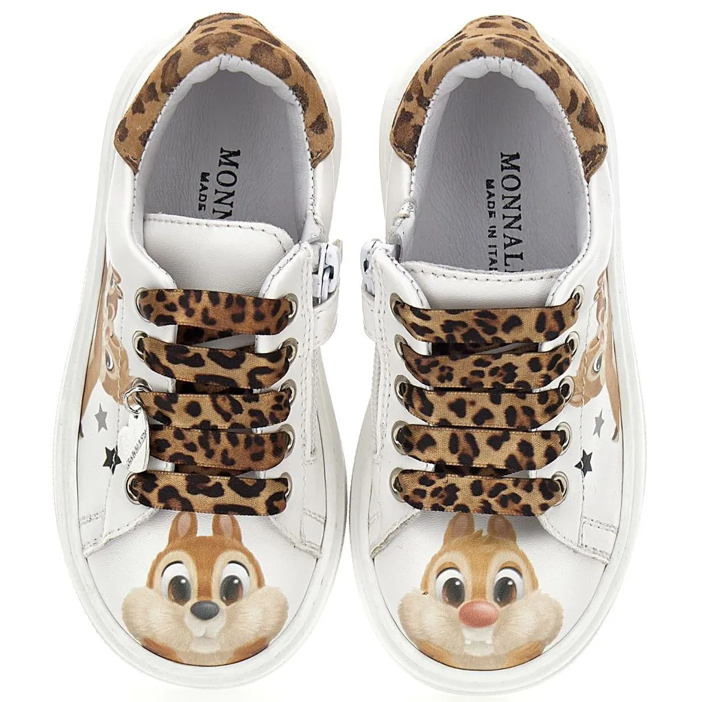 White Chipmunks Print Shoes